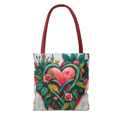 Artistic Surge - Eco-Friendly Canvas Tote Bag - HEARTS OF LOVE