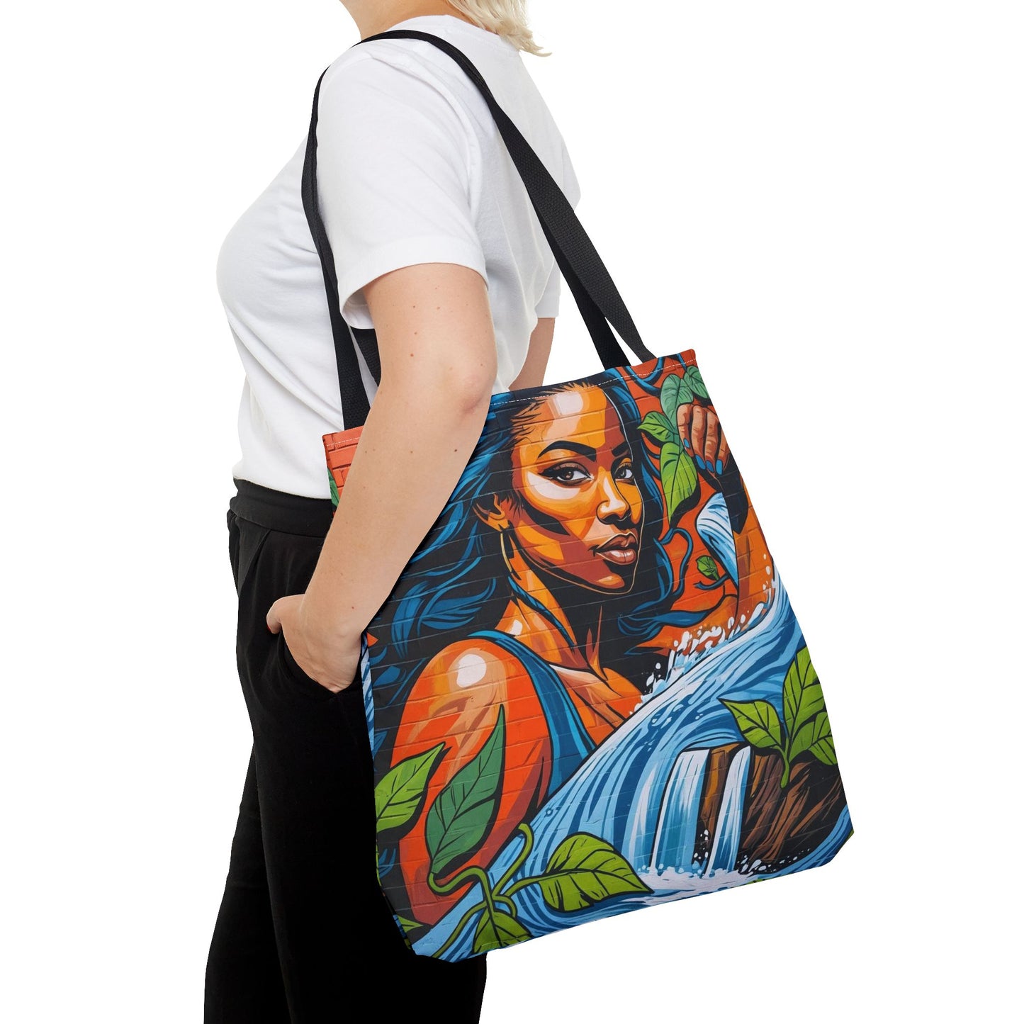 Artistic Surge - Eco-Friendly Canvas Tote Bag - WOMAN WITH WATER