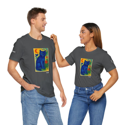 CATART Unisex Jersey Cat T-Shirt - MARC CHAGALL - Iconic Painting Reimagined with Cats