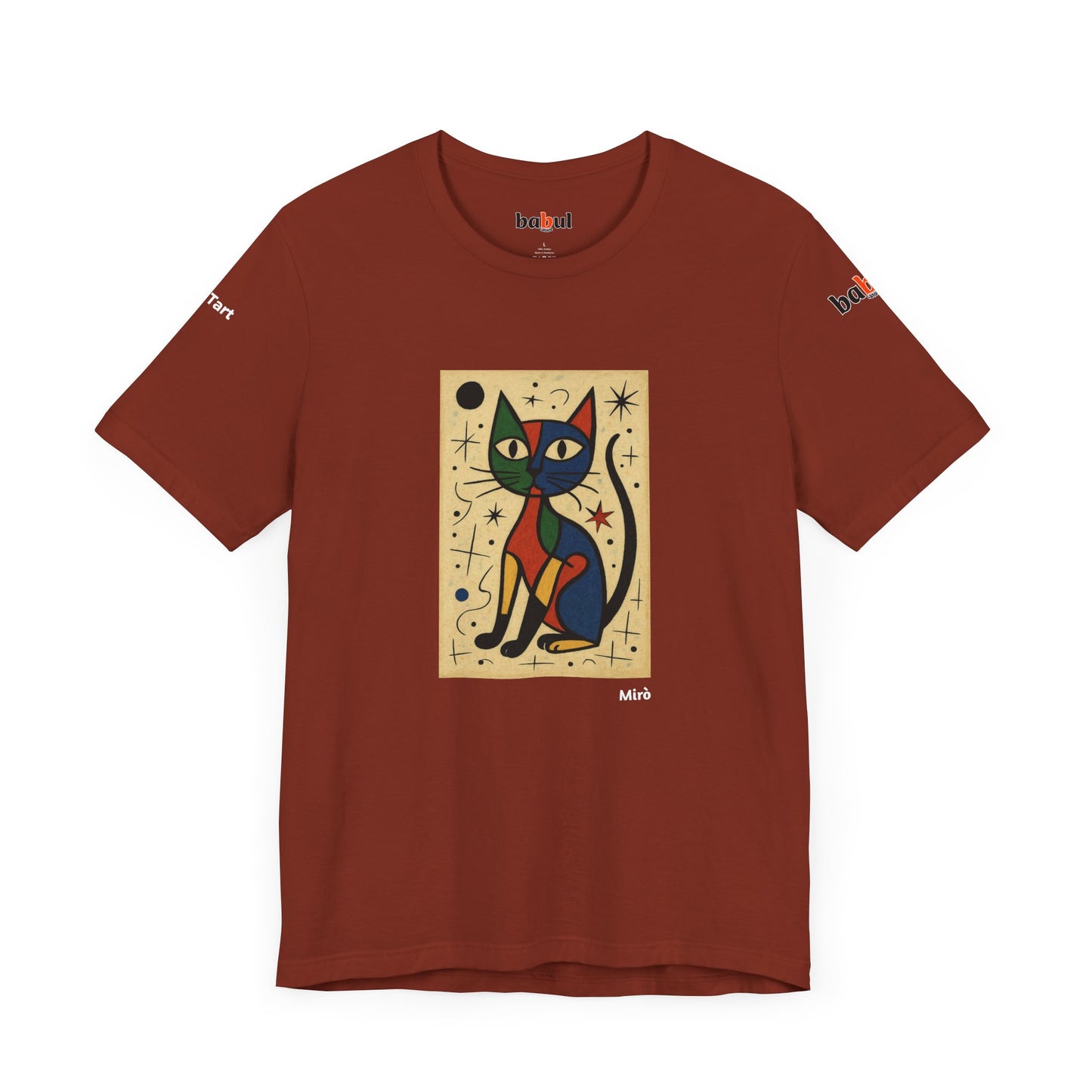 CATART Unisex Jersey Cat T-Shirt - MIRO - Iconic Painting Reimagined with Cats