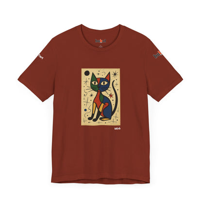 CATART Unisex Jersey Cat T-Shirt - MIRO - Iconic Painting Reimagined with Cats