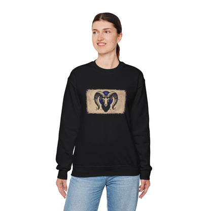 Aries - Gothic Zodiac Blue Sweatshirt