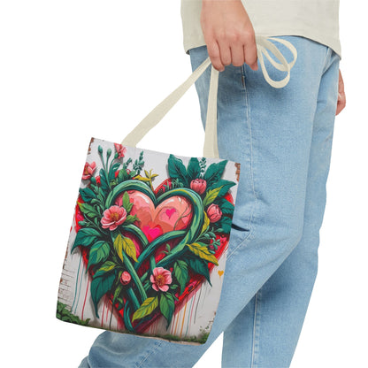 Artistic Surge - Eco-Friendly Canvas Tote Bag - HEARTS OF LOVE