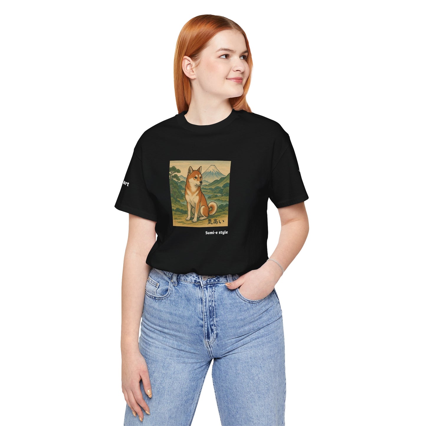 DOGART Unisex Jersey DOG T-Shirt - SUMI-E STYLE - Iconic Painting Reimagined with Dogs