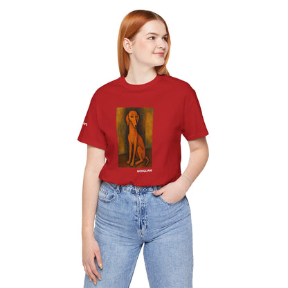 DOGART Unisex Jersey DOG T-Shirt - MODIGLIANI - Iconic Painting Reimagined with Dogs