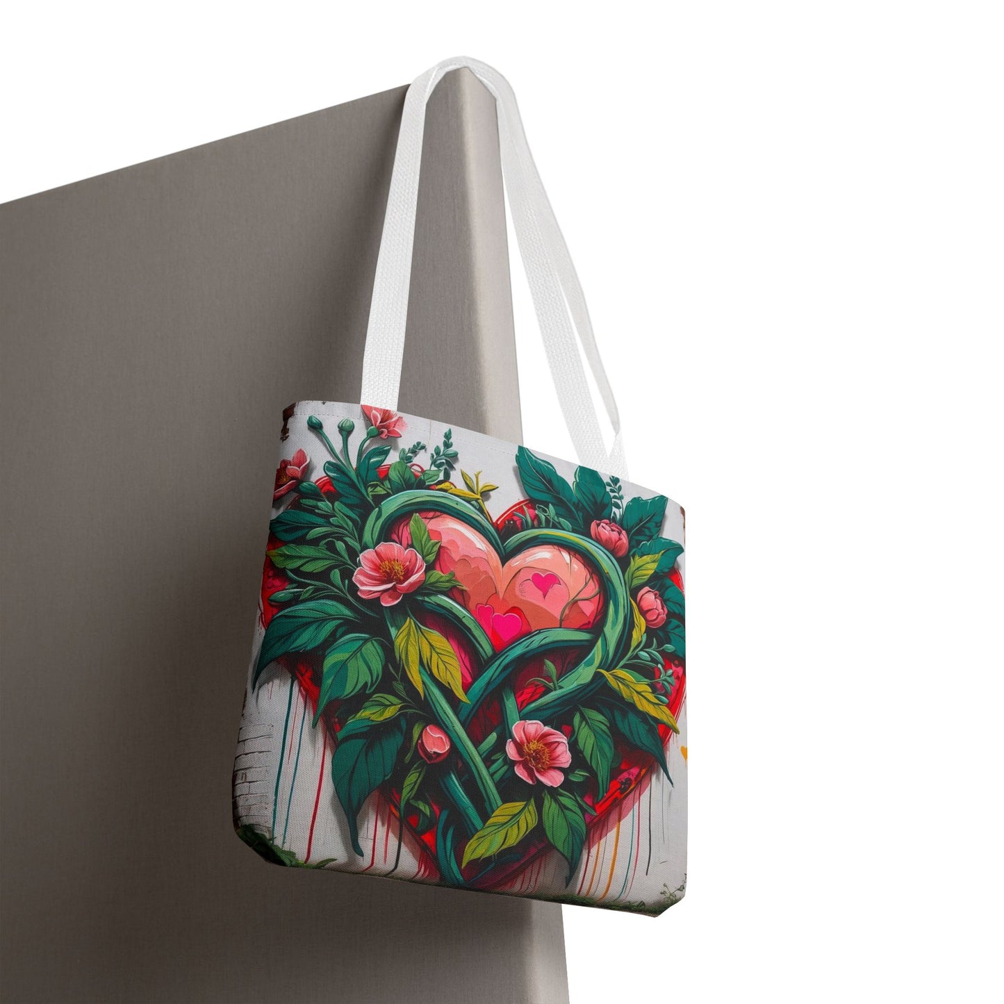 Artistic Surge - Eco-Friendly Canvas Tote Bag - HEARTS OF LOVE