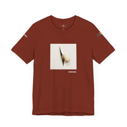 CATART Unisex Jersey Cat T-Shirt - FONTANA - Iconic Painting Reimagined with Cats