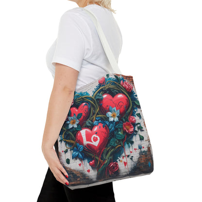 Artistic Surge - Eco-Friendly Canvas Tote Bag - HEARTS OF LOVE