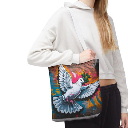 Artistic Surge - Eco-Friendly Canvas Tote Bag - PEACE
