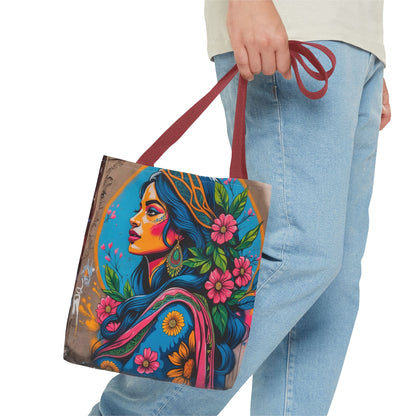 Artistic Surge - Eco-Friendly Canvas Tote Bag - FLOWERING WOMAN