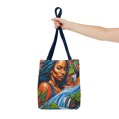 Artistic Surge - Eco-Friendly Canvas Tote Bag - WOMAN WITH WATER