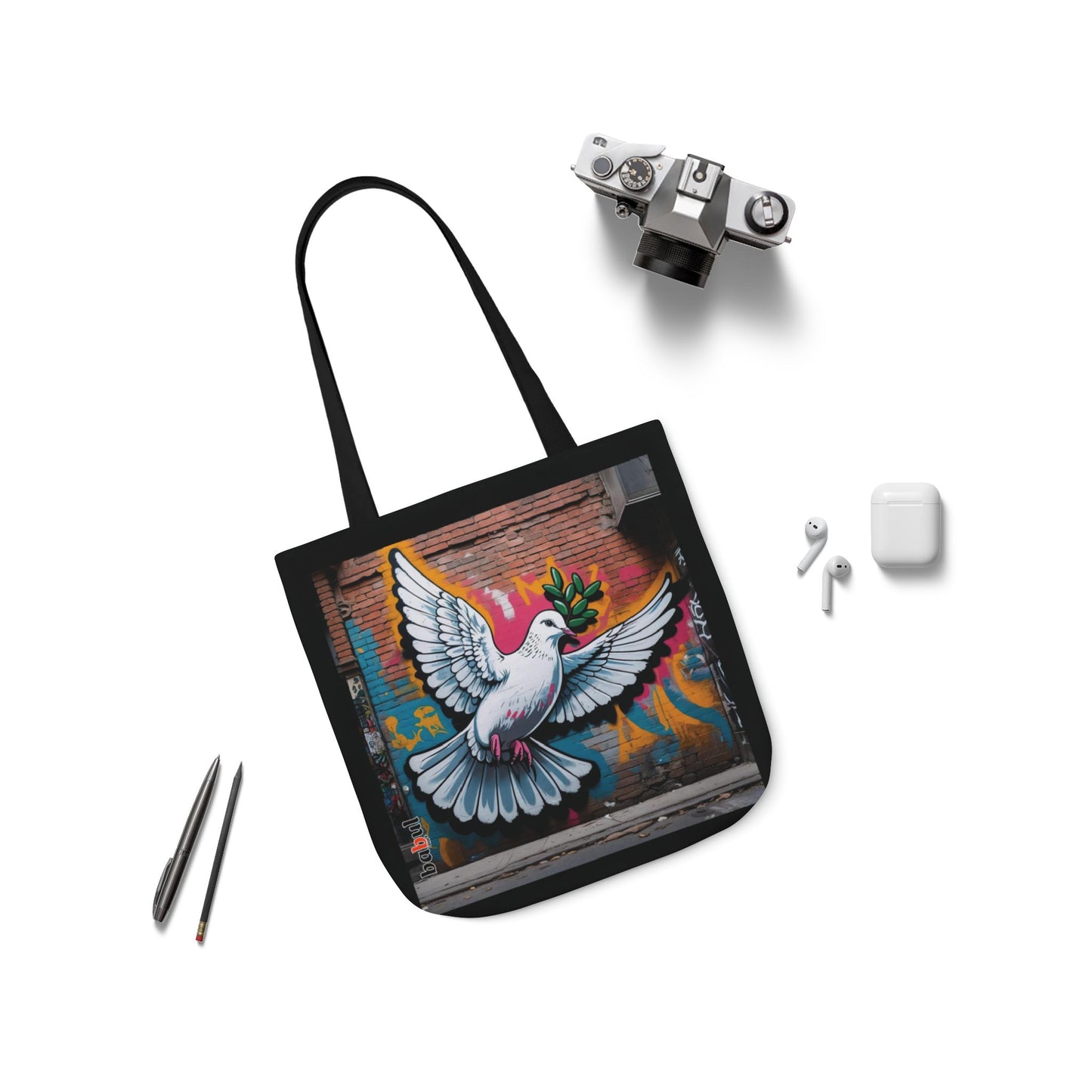 Artistic Surge - Eco-Friendly Canvas Tote Bag - PEACE