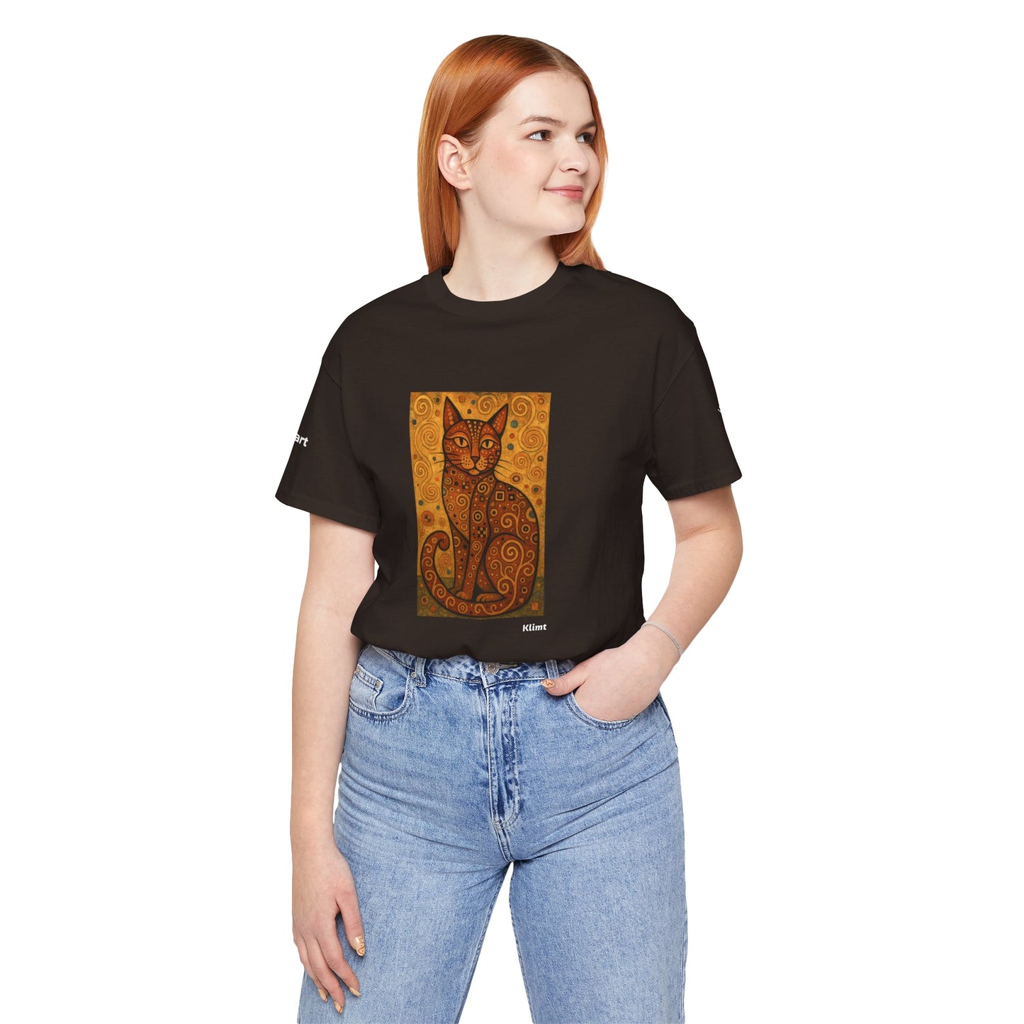 CATART Unisex Jersey Cat T-Shirt - KLIMT - Iconic Painting Reimagined with Cats