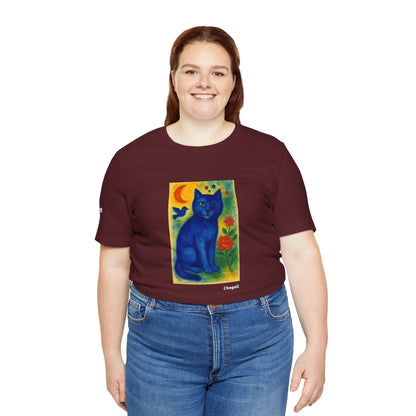 CATART Unisex Jersey Cat T-Shirt - MARC CHAGALL - Iconic Painting Reimagined with Cats