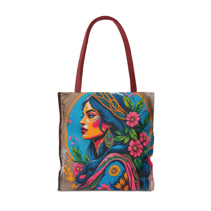 Artistic Surge - Eco-Friendly Canvas Tote Bag - FLOWERING WOMAN