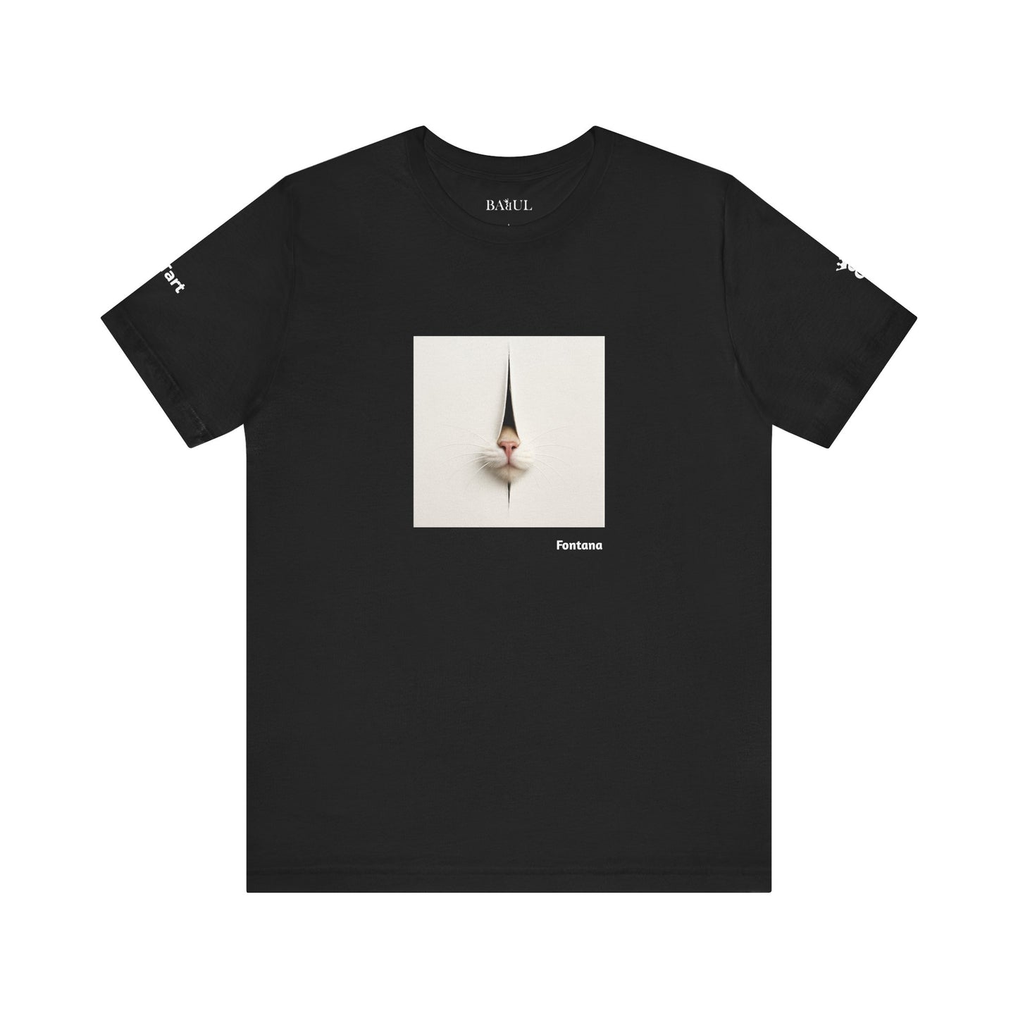 CATART Unisex Jersey Cat T-Shirt - FONTANA - Iconic Painting Reimagined with Cats