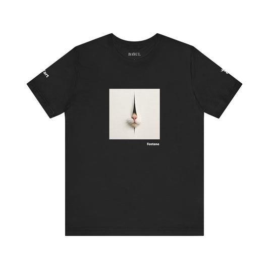 CATART Unisex Jersey Cat T-Shirt - FONTANA - Iconic Painting Reimagined with Cats