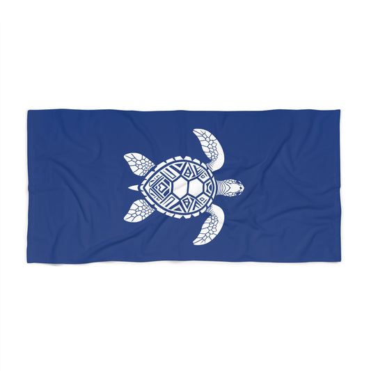 Tribal Waves Beach Towel - SEA TURTLE