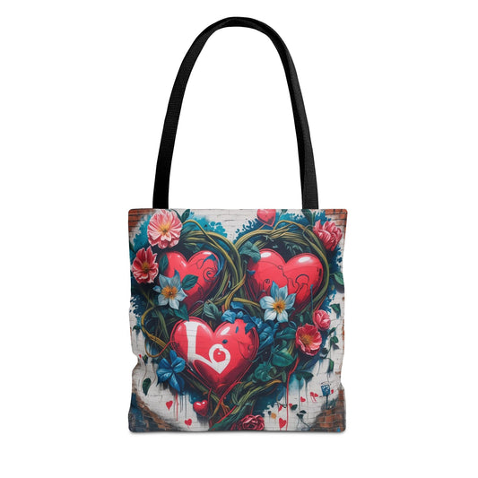 Artistic Surge - Eco-Friendly Canvas Tote Bag - HEARTS OF LOVE
