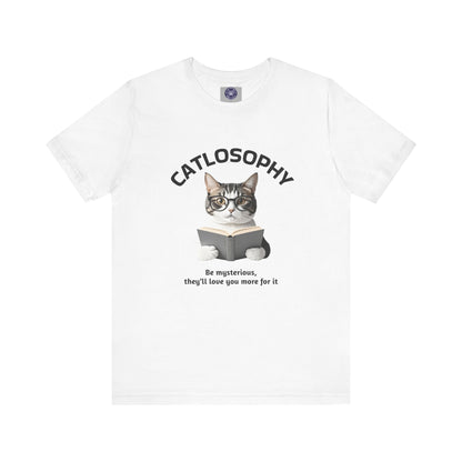 Catlosophy Unisex Jersey Short Sleeve Tee –  "Be mysterious" Design