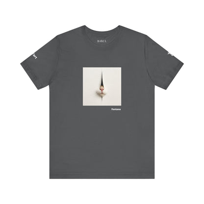 CATART Unisex Jersey Cat T-Shirt - FONTANA - Iconic Painting Reimagined with Cats