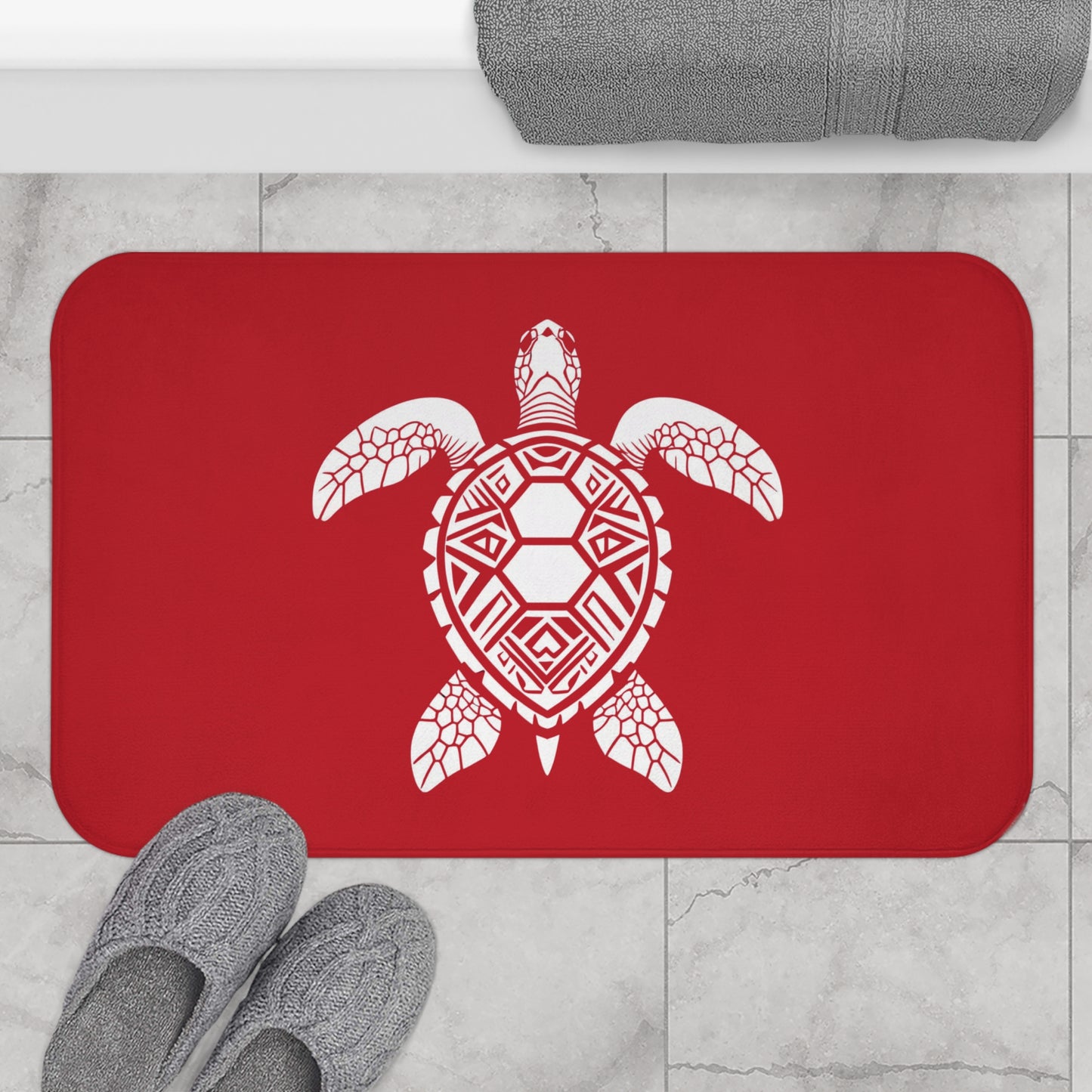 Tribal Bath Mat. Ocean Energy, Tribal Style