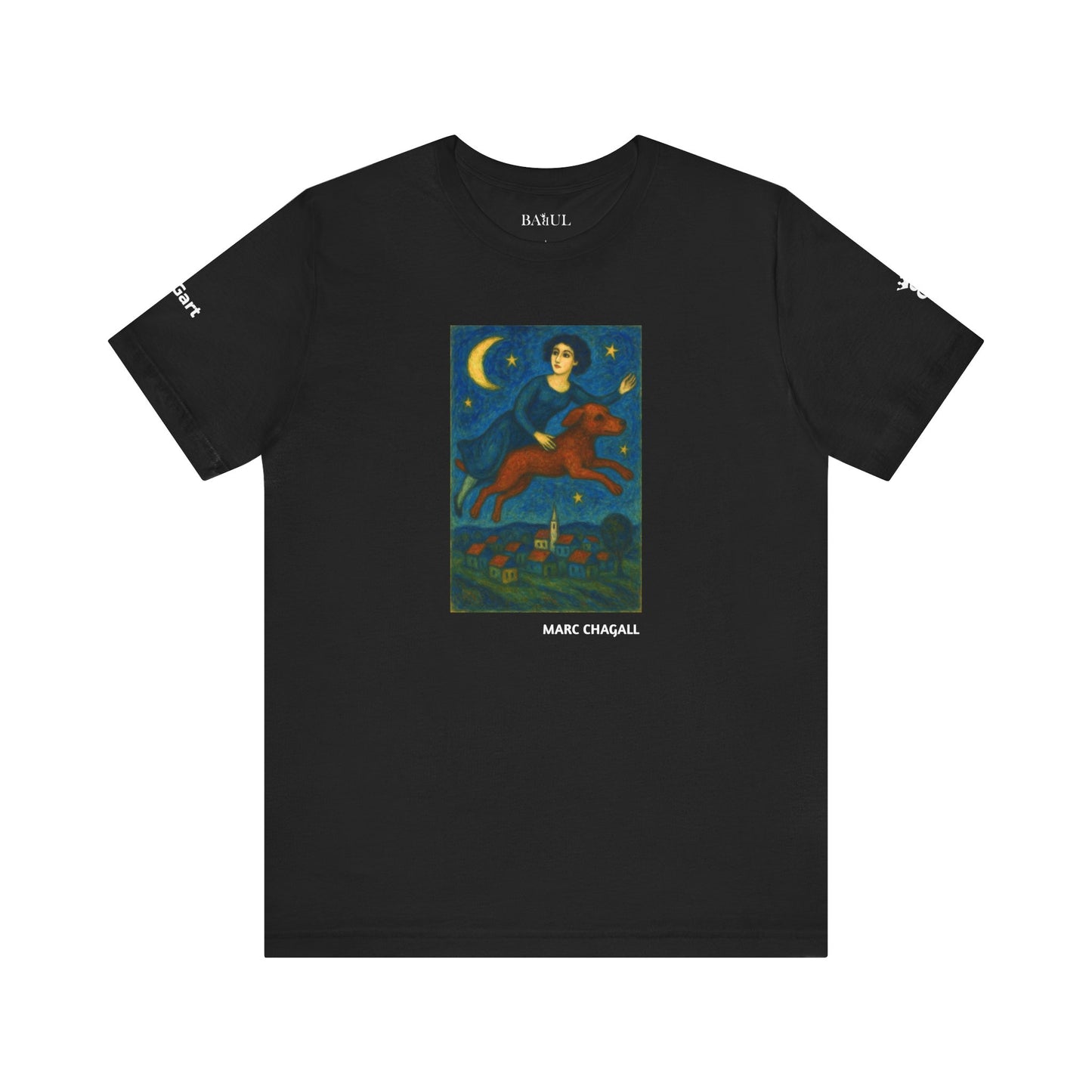 DOGART Unisex Jersey Dog T-Shirt - MARC CHAGALL - Iconic Painting Reimagined with Dogs