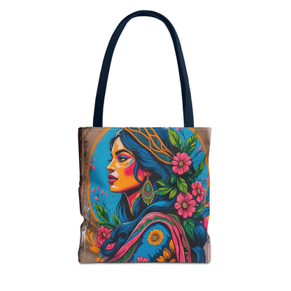 Artistic Surge - Eco-Friendly Canvas Tote Bag - FLOWERING WOMAN