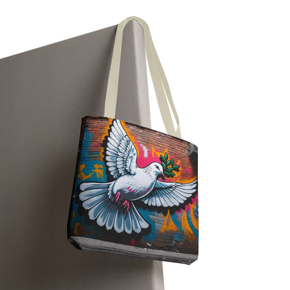 Artistic Surge - Eco-Friendly Canvas Tote Bag - PEACE