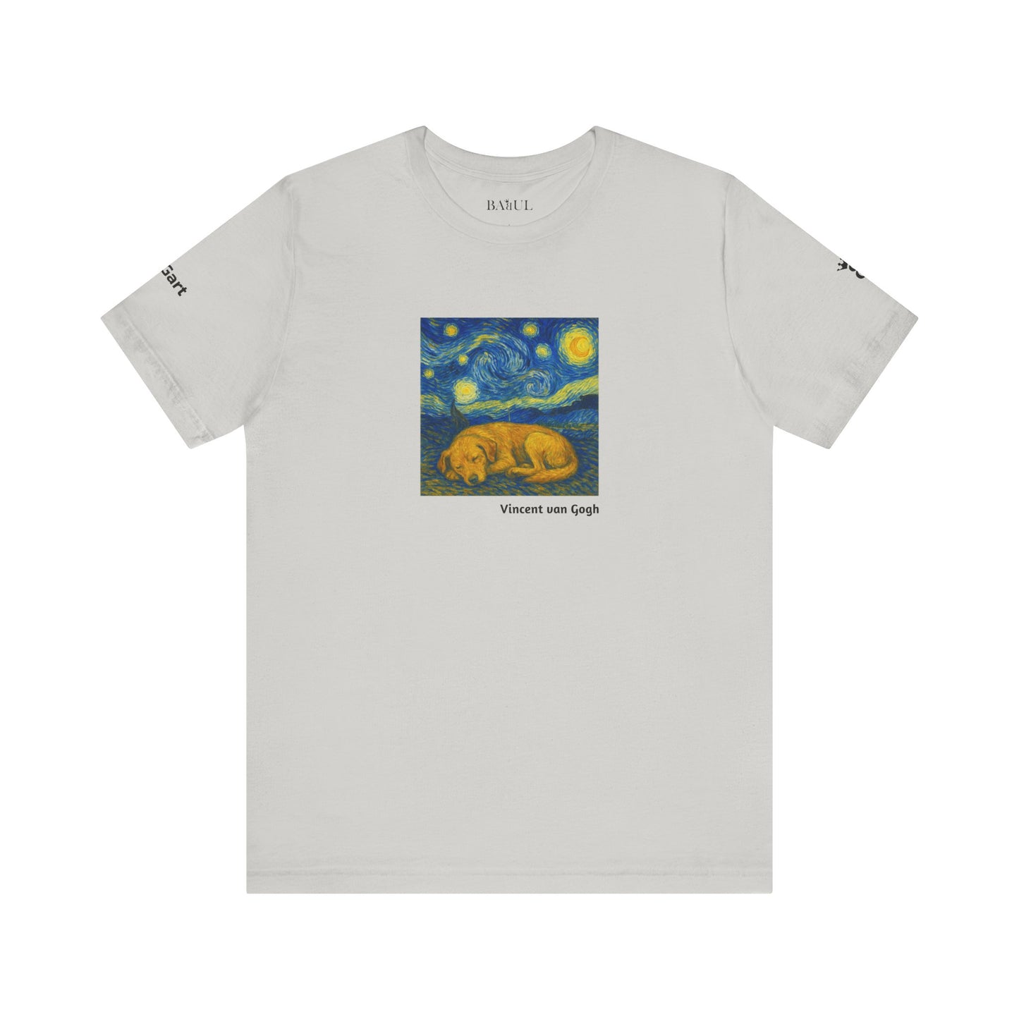 DOGART Unisex Jersey Dog T-Shirt - VAN GOGH - Iconic Painting Reimagined with Dogs