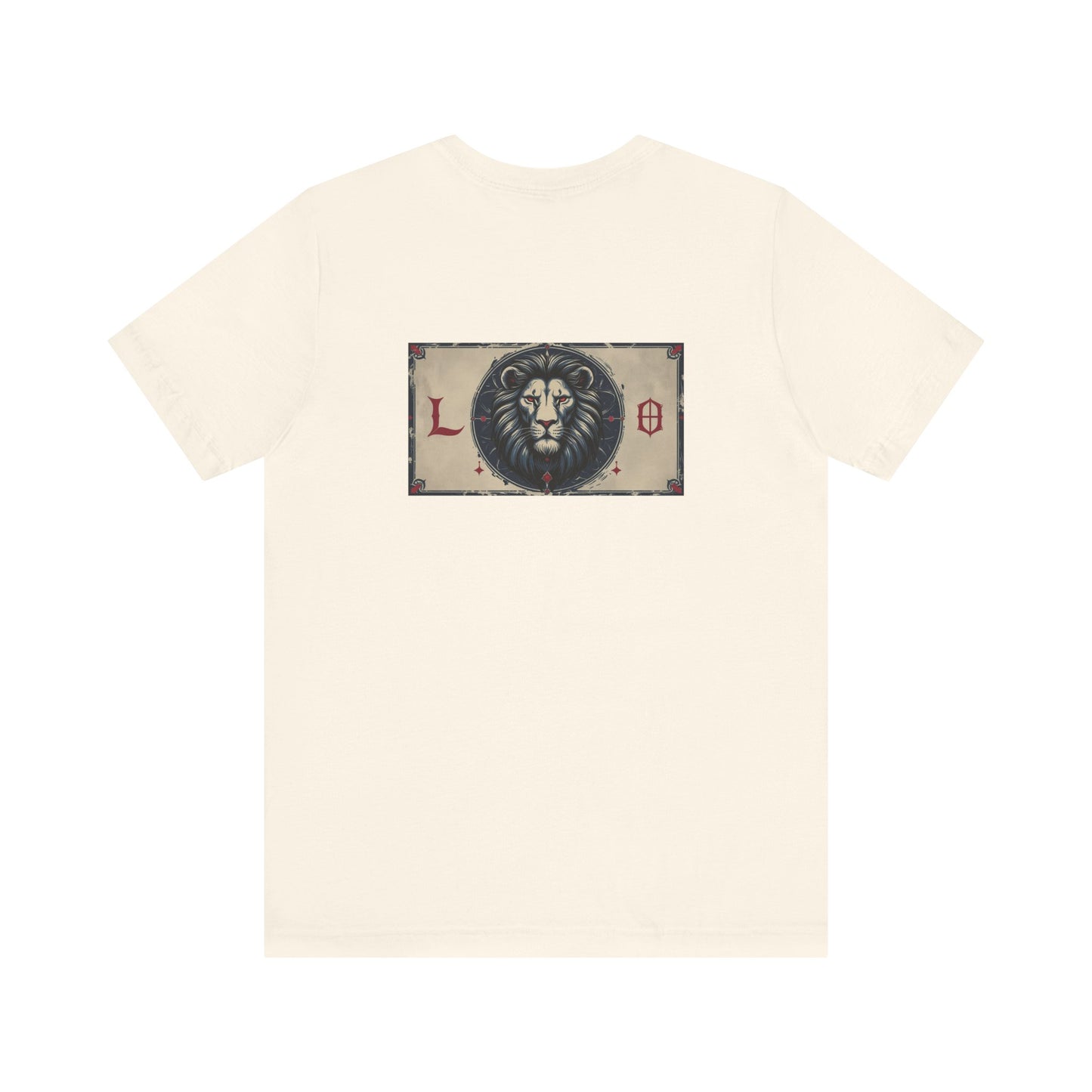 Leo - Gothic Zodiac T-Shirt. Blue graphic on the back.  Zodiac in the Shadows