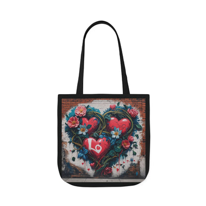 Artistic Surge - Eco-Friendly Canvas Tote Bag - LOVE HEARTS