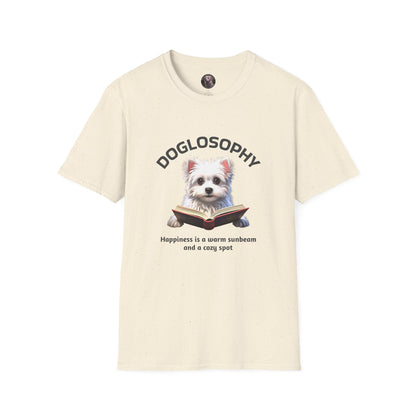 Doglosophy  Unisex Softstyle T-Shirt - "Happiness is a Warm Sunbeam" Design