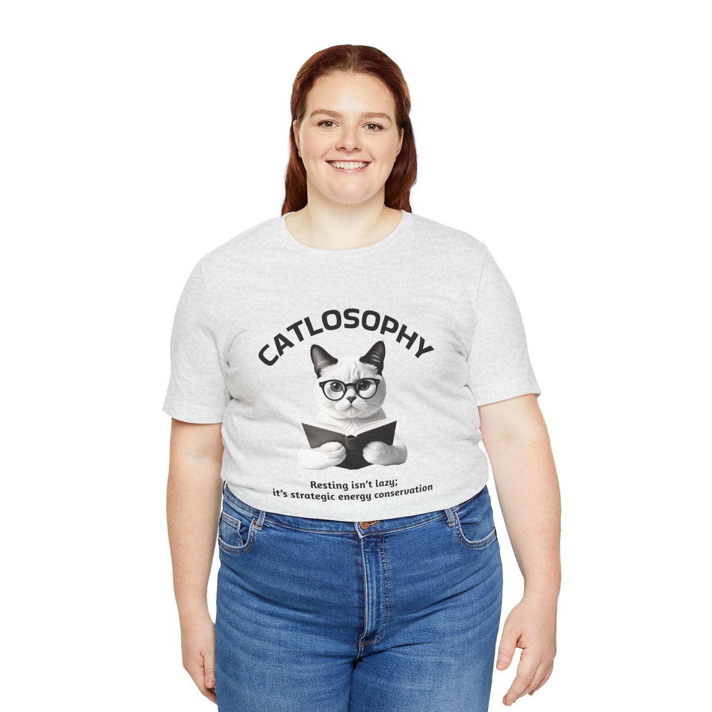 Catlosophy Unisex Jersey Short Sleeve Tee –  "Resting isn't Lazy" Design
