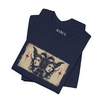 Gemini - Gothic Zodiac T-Shirt. Zodiac in the Shadows
