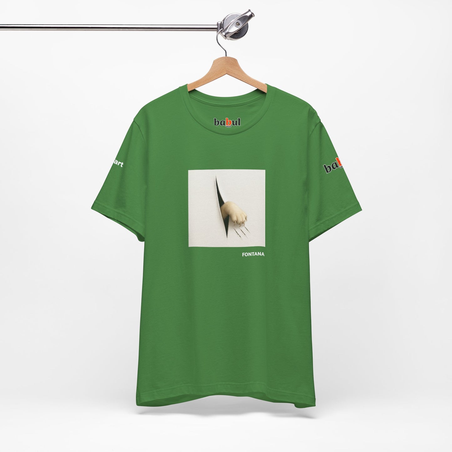 CATART Unisex Jersey Cat T-Shirt - FONTANA - Iconic Painting Reimagined with Cats