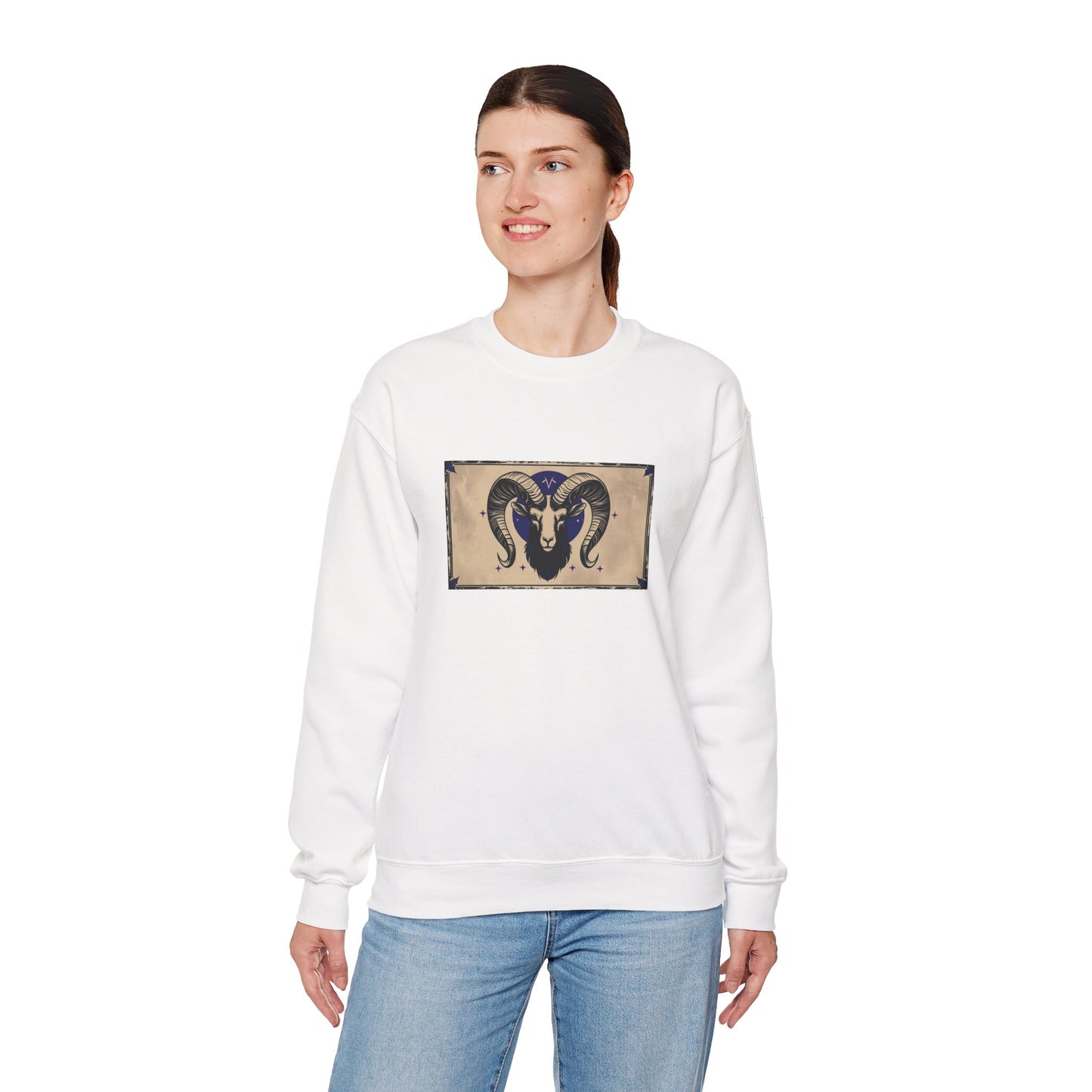 Aries - Gothic Zodiac Blue Sweatshirt