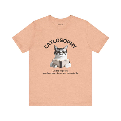 Catlosophy Unisex Jersey Short Sleeve Tee –  "Let the dog bark" Design