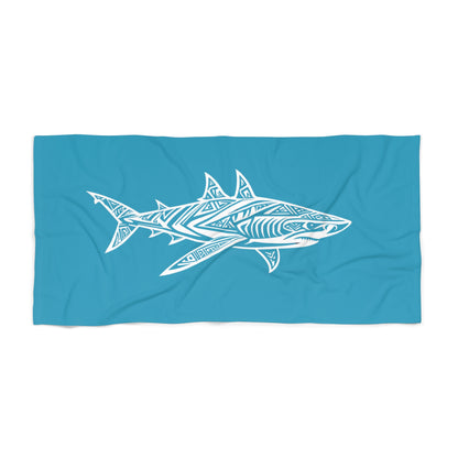Tribal Waves Beach Towel - SHARK