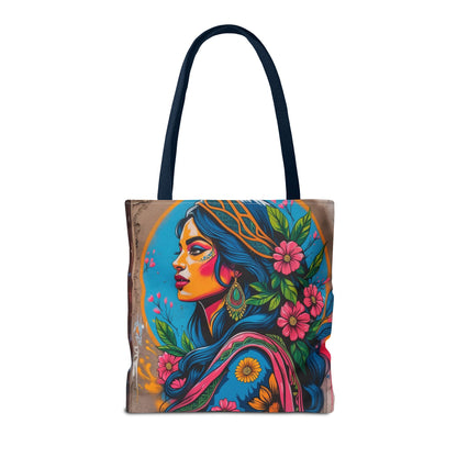 Artistic Surge - Eco-Friendly Canvas Tote Bag - FLOWERING WOMAN