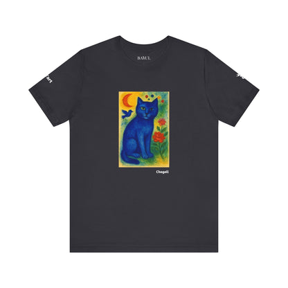 CATART Unisex Jersey Cat T-Shirt - MARC CHAGALL - Iconic Painting Reimagined with Cats