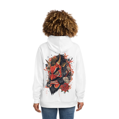 Bold Oni Mask Hoodie - Japanese Irezumi Tattoo Art Streetwear