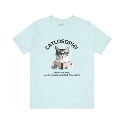 Catlosophy Unisex Jersey Short Sleeve Tee –  "Let the dog bark" Design