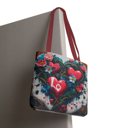 Artistic Surge - Eco-Friendly Canvas Tote Bag - HEARTS OF LOVE