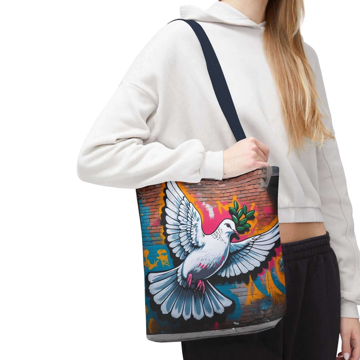 Artistic Surge - Eco-Friendly Canvas Tote Bag - PEACE