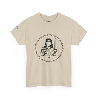 Justice - ArcanaPop T-Shirt – Where Tarot Magic Meets Pop Art