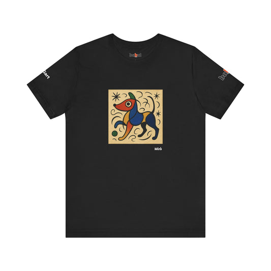 DOGART Unisex Jersey Dog T-Shirt - MIRO - Iconic Painting Reimagined with Dogs
