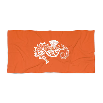 Tribal Waves Beach Towel - SEAHORSE