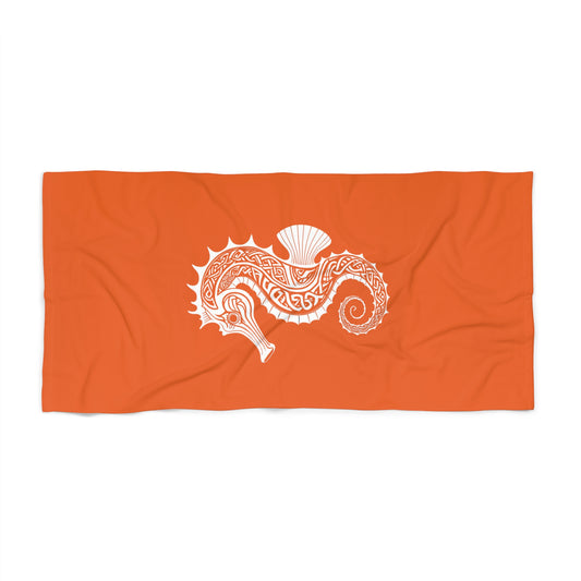 Tribal Waves Beach Towel - SEAHORSE
