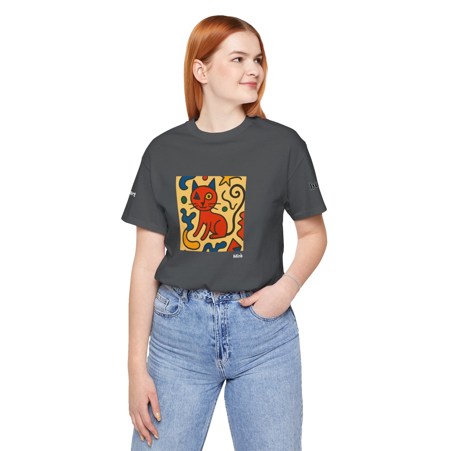CATART Unisex Jersey Cat T-Shirt - MIRO - Iconic Painting Reimagined with Cats